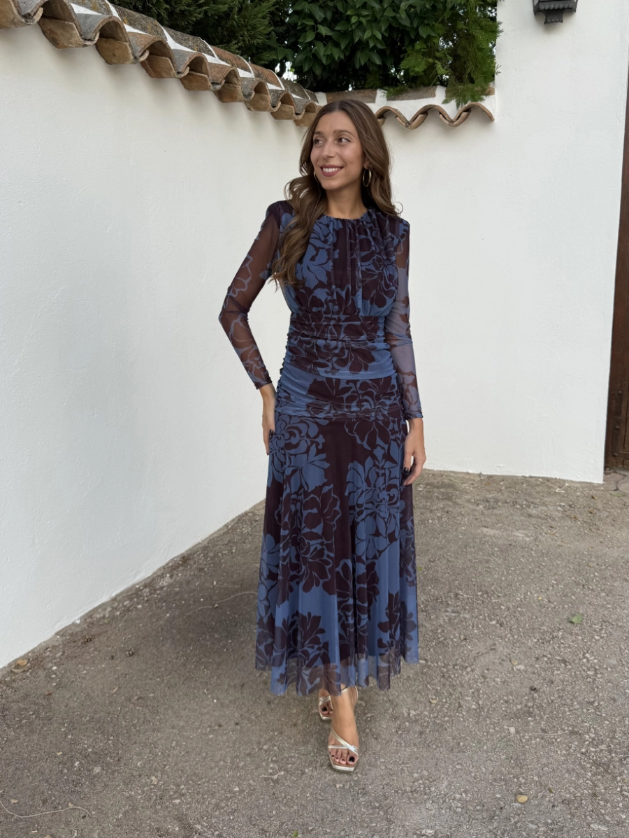 Vestido Portugal Azul/Marrón - Imagen 2