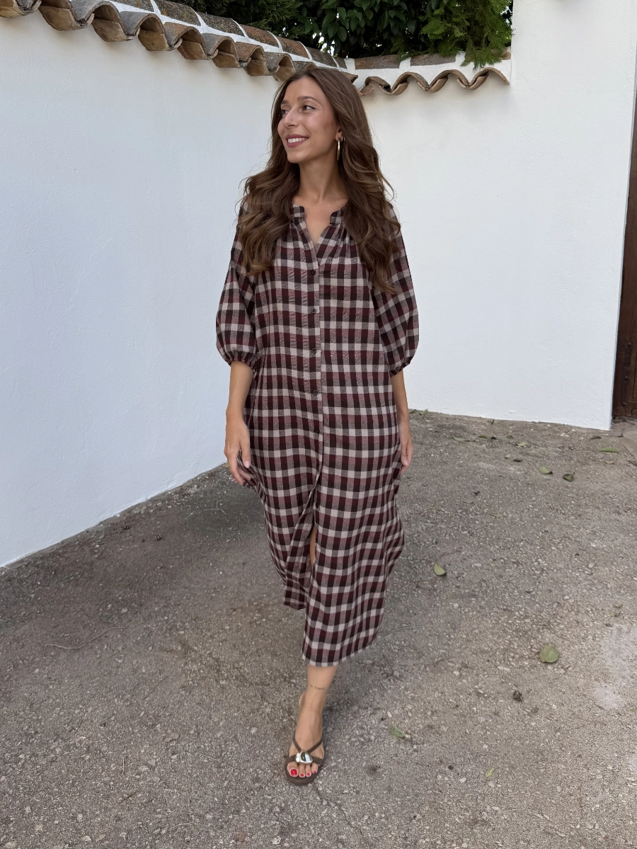 Vestido Camisero Cuadros - Imagen 3