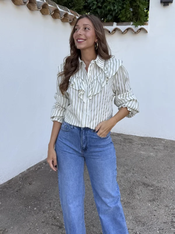 Camisa Ana Volantes Verde