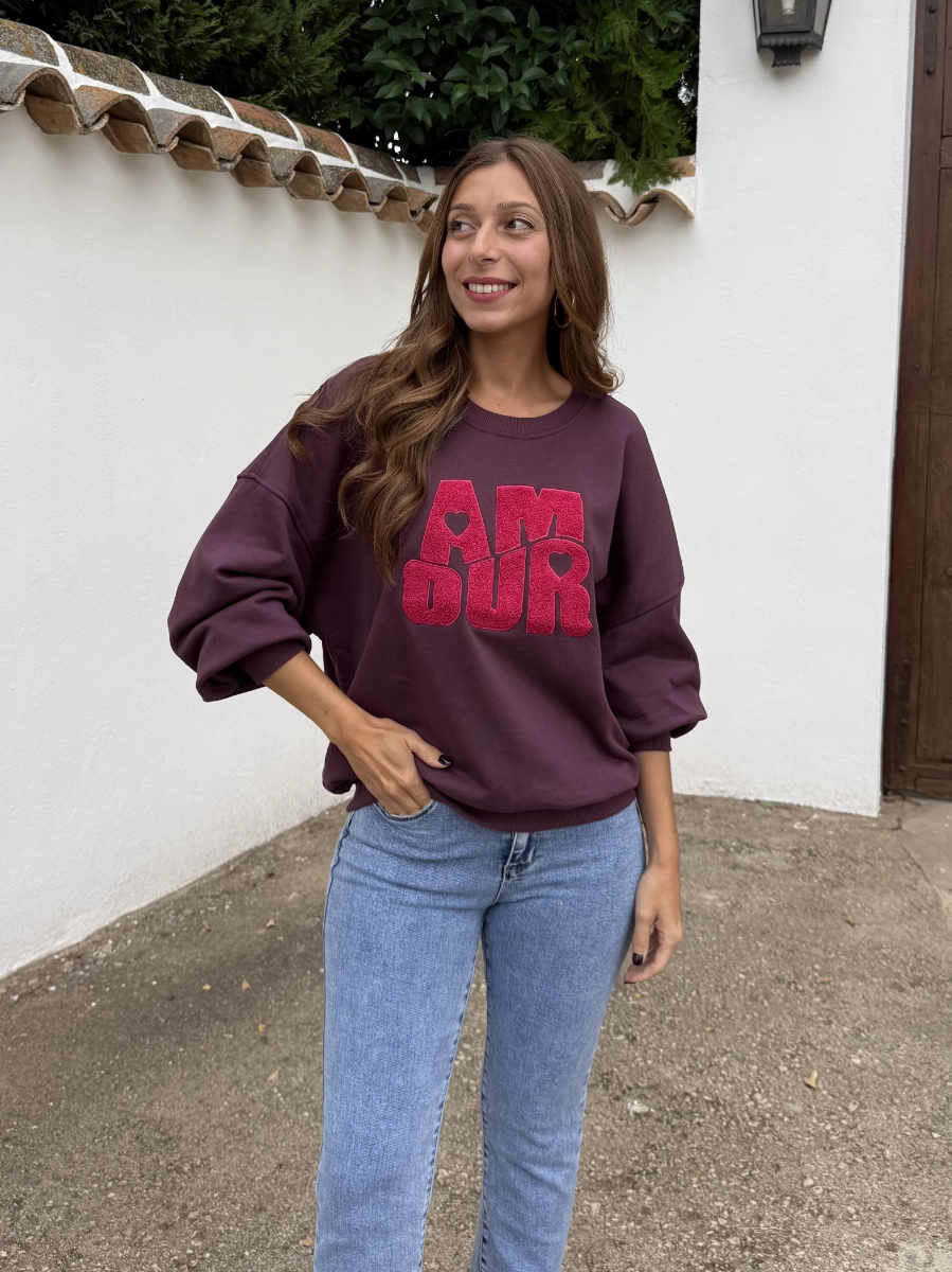 Sudadera Amour Vino