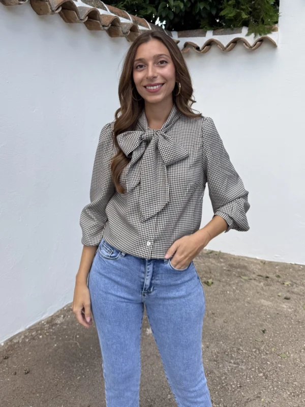 Camisa Lazo Cuadros Burdeos
