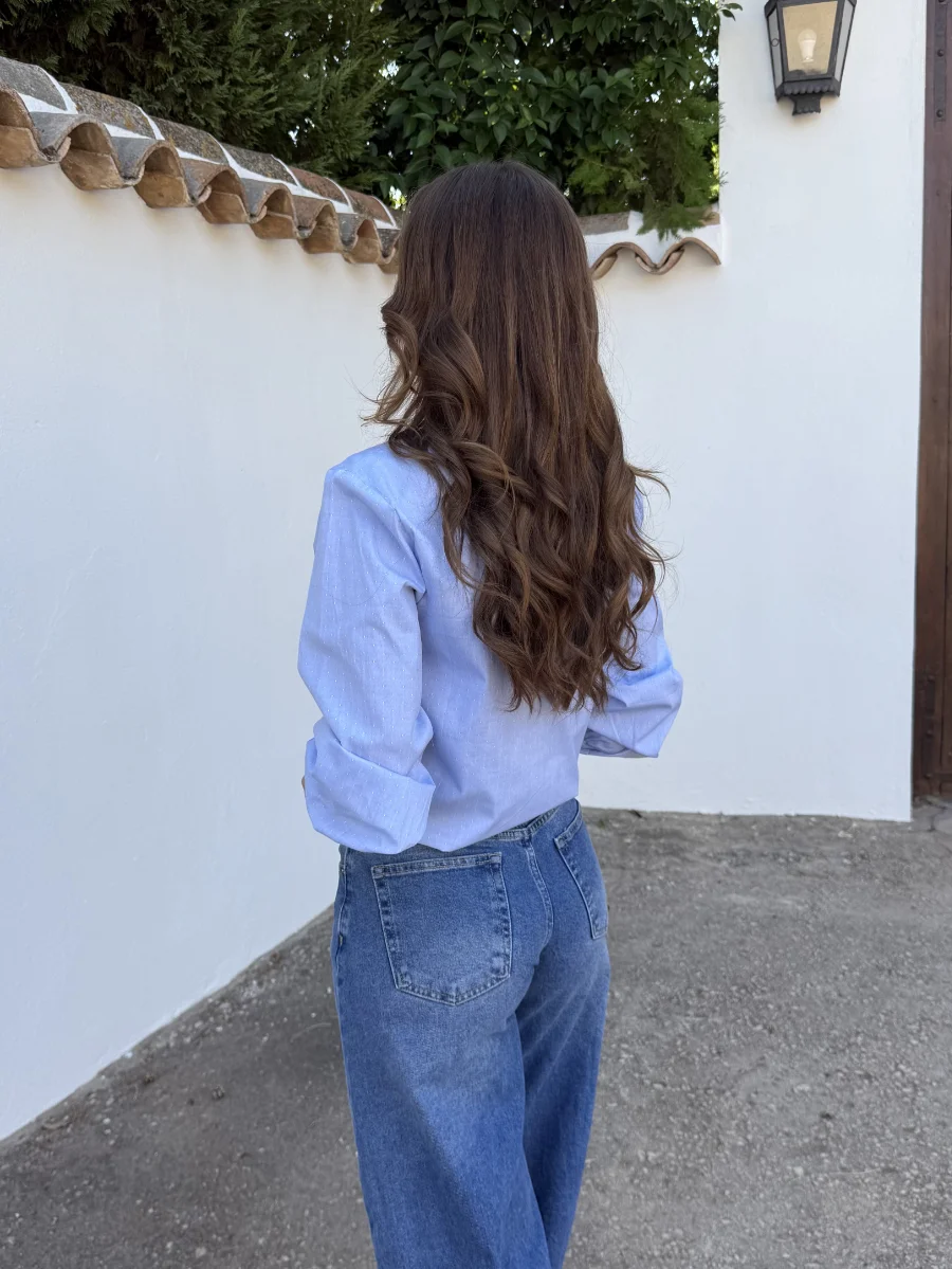 Camisa Basic Nudo Azul Bebé - Imagen 4