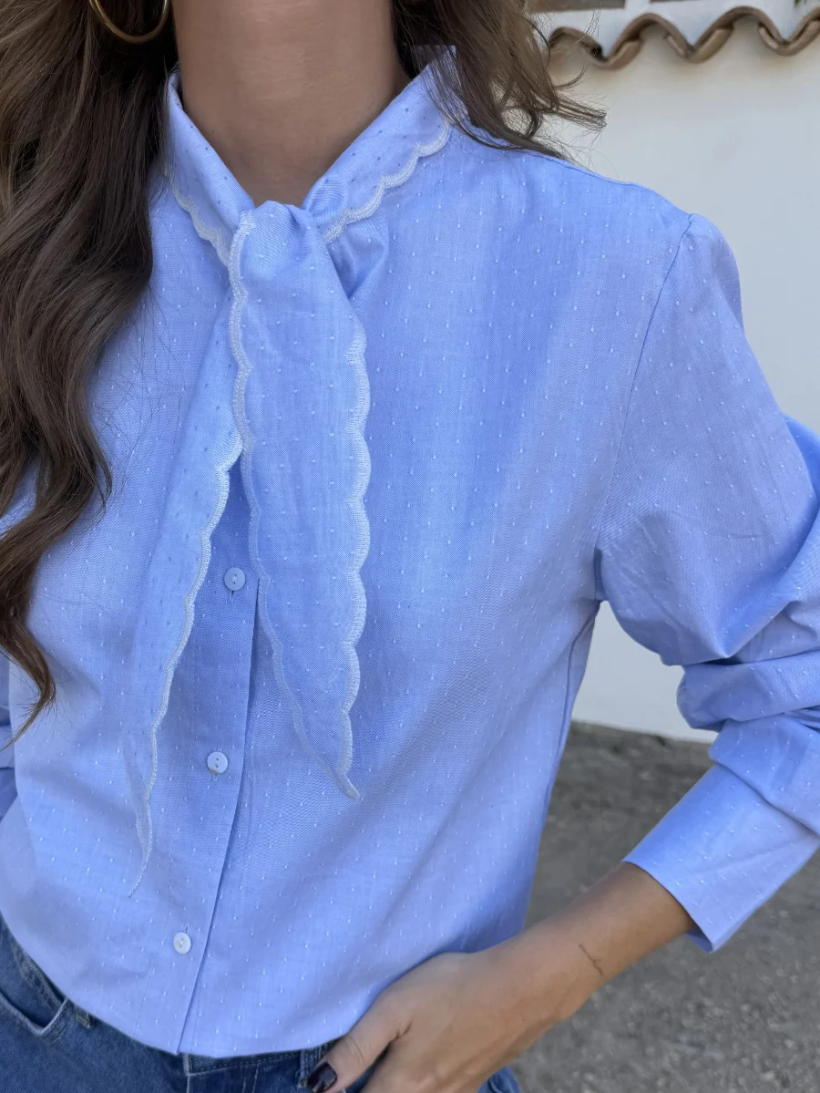 Camisa Basic Nudo Azul Bebé - Imagen 2