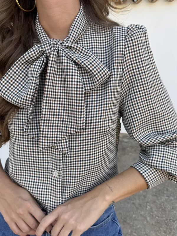 Camisa Lazo Cuadros Camel