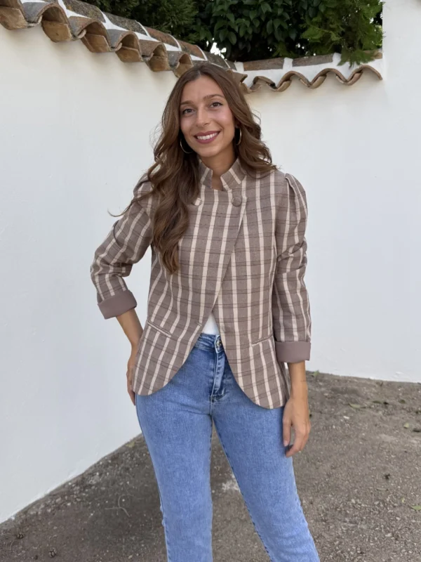 Chaqueta Cruzada Cuadro