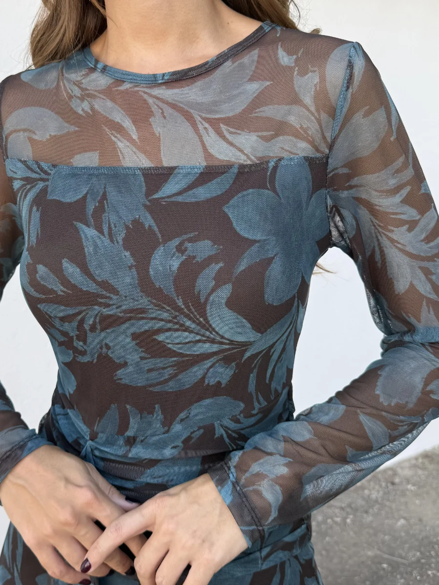 Vestido Creta Azul/Marrón - Imagen 3