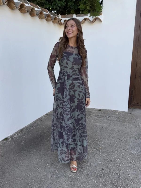 Vestido Creta Turquesa/Morado