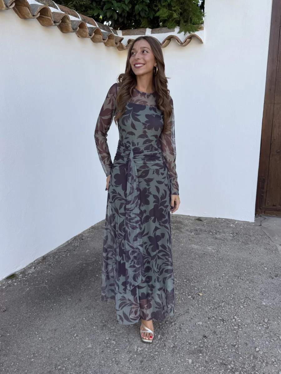 Vestido Creta Turquesa/Morado