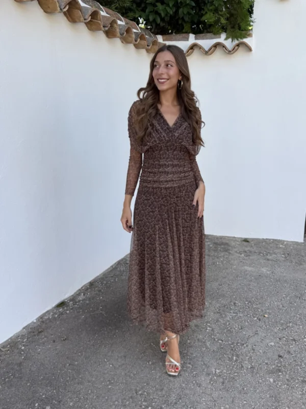Vestido Marieta Beige/Marrón