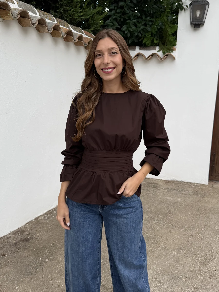 Blusa Fajín Marrón