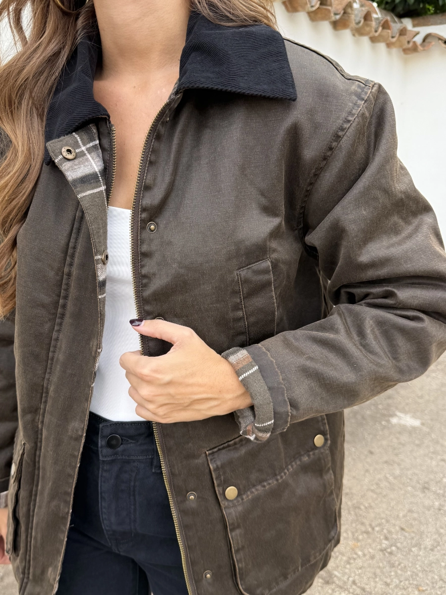 Parka Encerada Marrón - Imagen 3