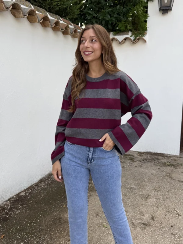 Jersey Dana Oversize Burdeos