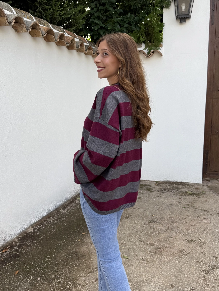 Jersey Dana Oversize Burdeos - Imagen 3