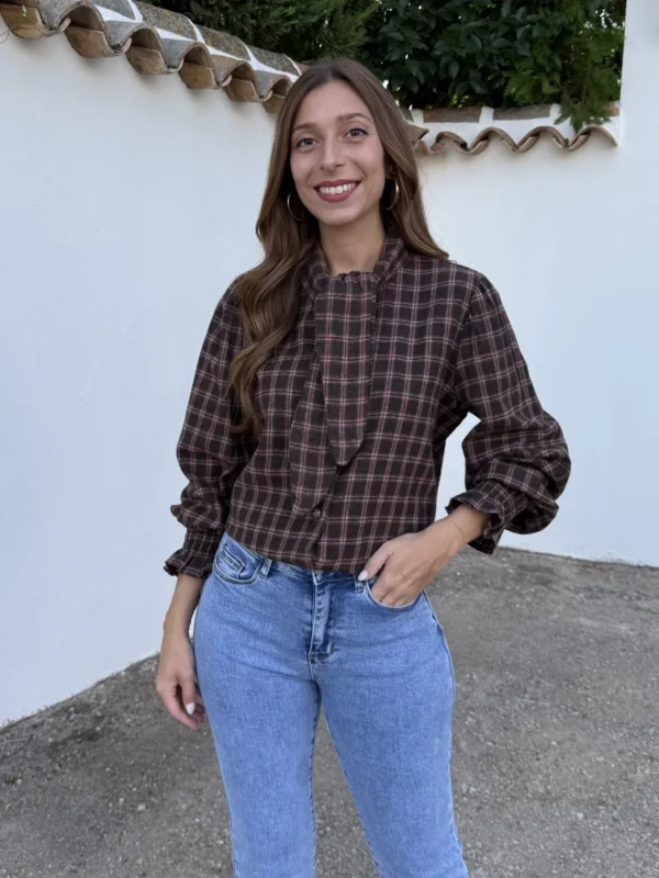 Camisa Rocío Nudo Marrón
