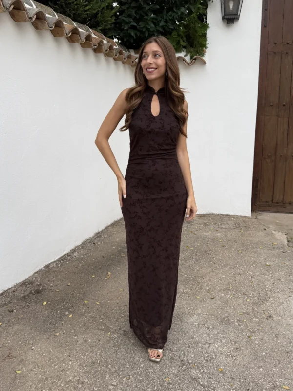 Vestido Greca Marrón