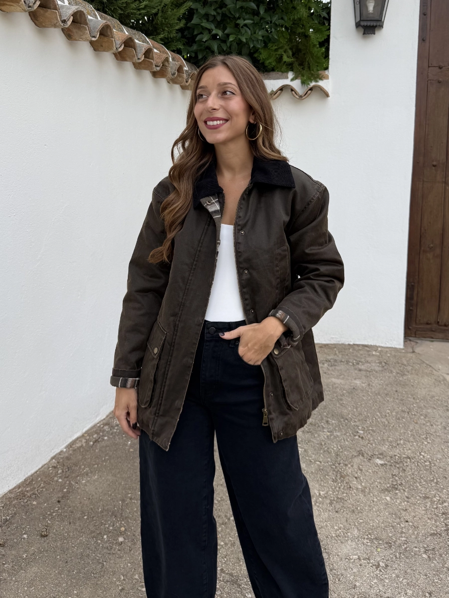 Parka Encerada Marrón - Imagen 2