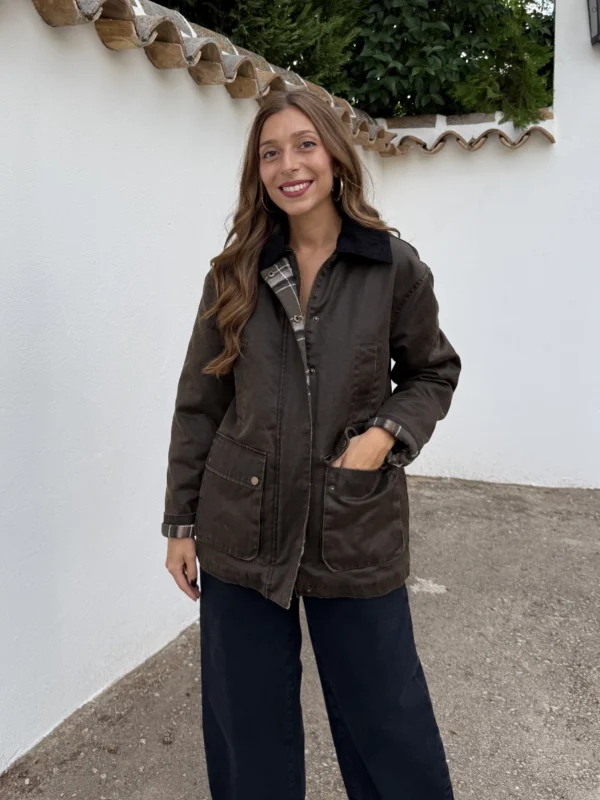 Parka Encerada Marrón