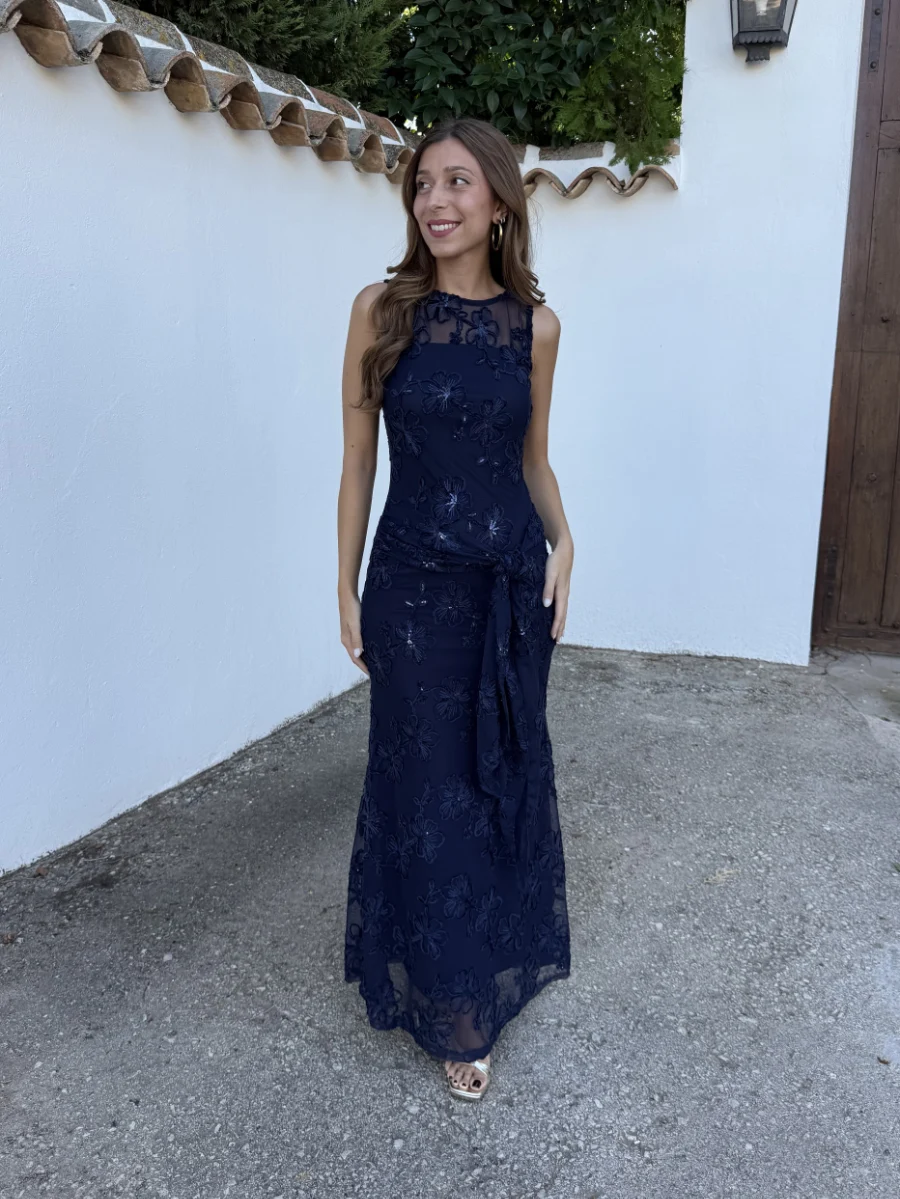 Vestido Glam Azul Marino