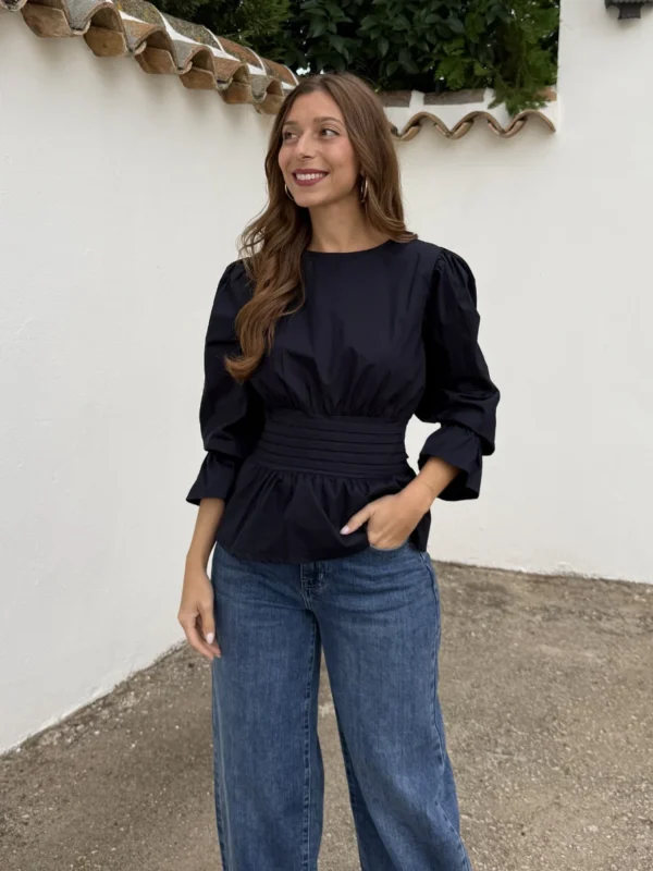 Blusa Fajín Azul Marino