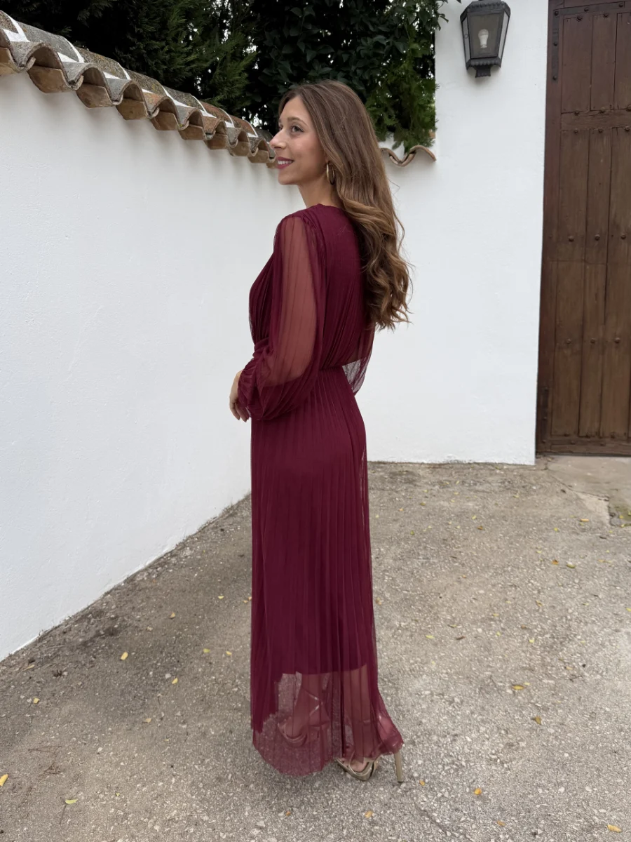 Vestido Liria Burdeos - Imagen 4