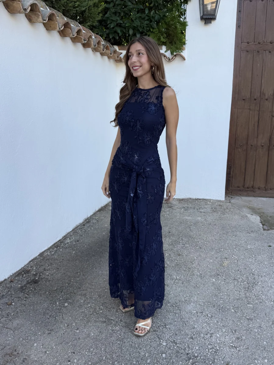 Vestido Glam Azul Marino - Imagen 3