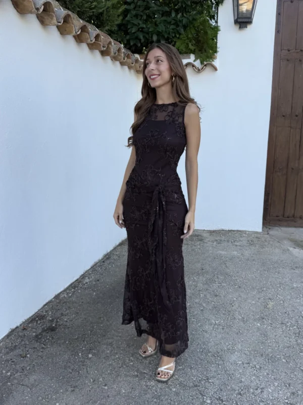 Vestido Glam Marrón