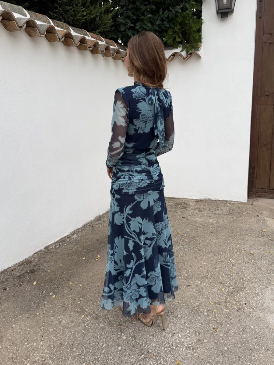 Vestido Wendy Azul Marino - Imagen 3