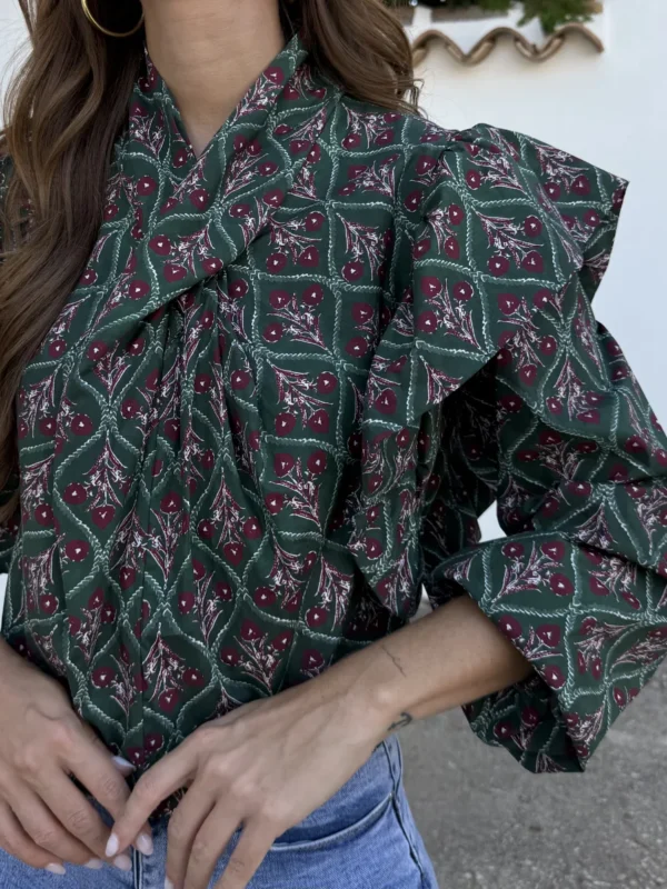 Blusa Cruzada Selena Verde