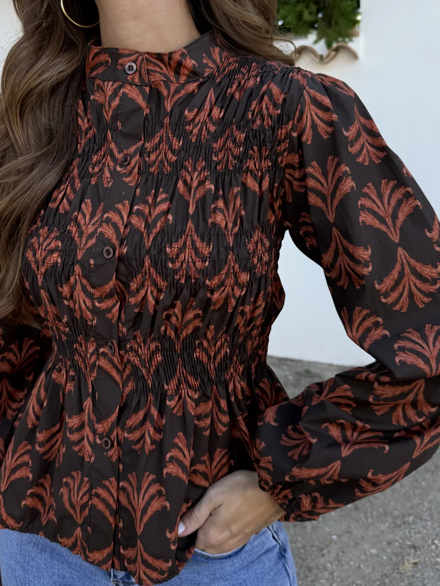 Camisa Ángela Marrón - Imagen 2