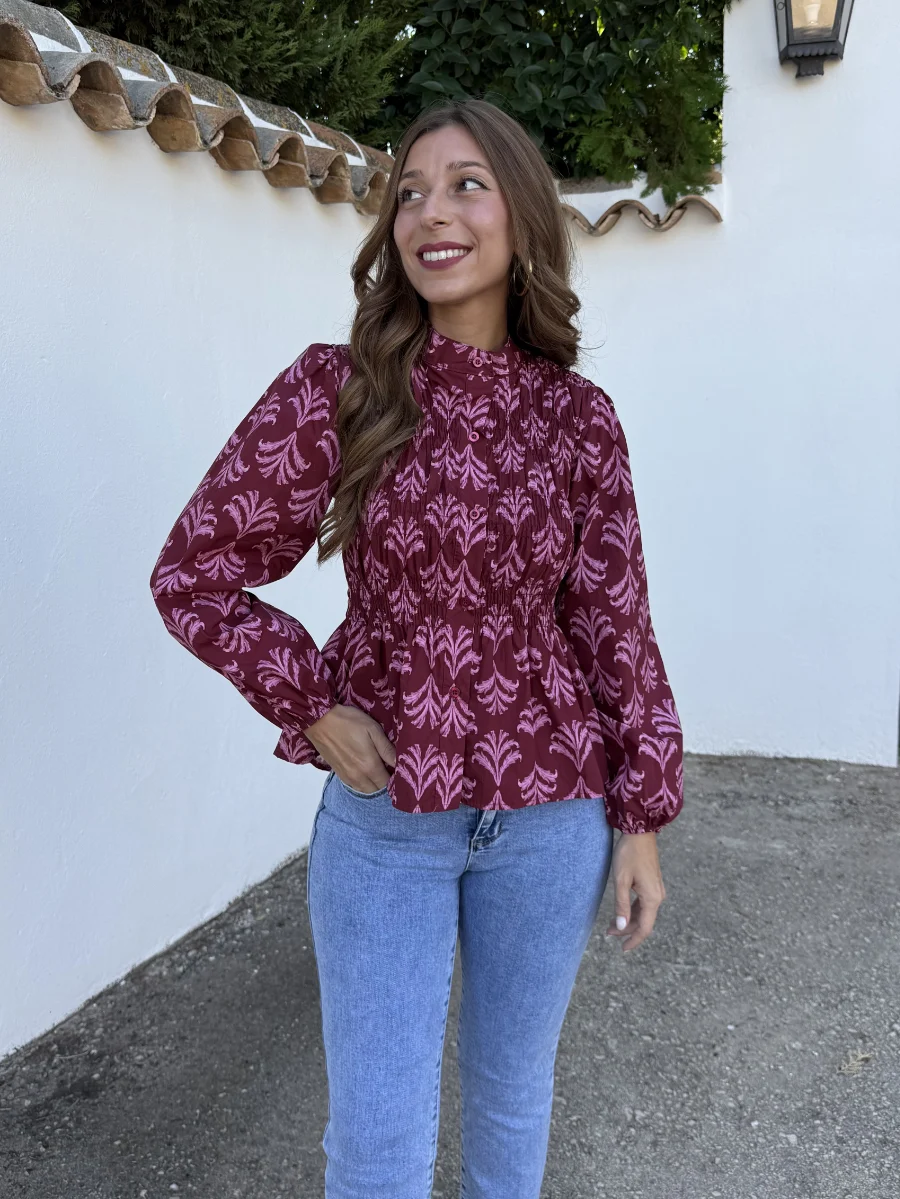Camisa Ángela Vino - Imagen 4