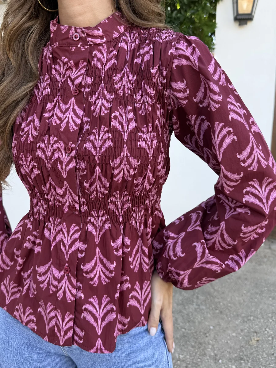 Camisa Ángela Vino - Imagen 2