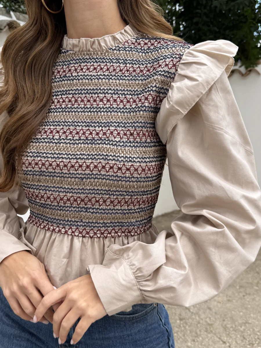 Blusa Croacia Beige - Imagen 2