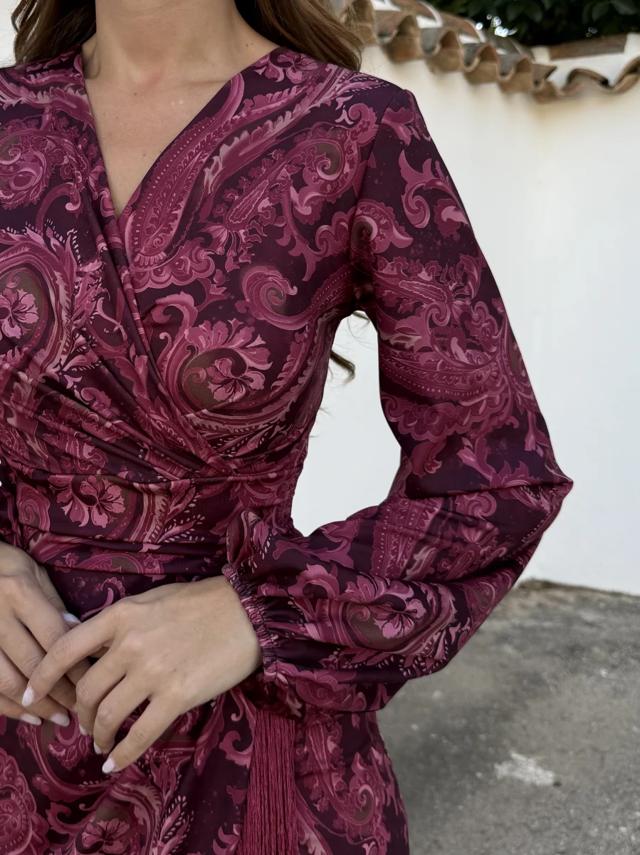 Vestido Flecos Rosado - Imagen 2