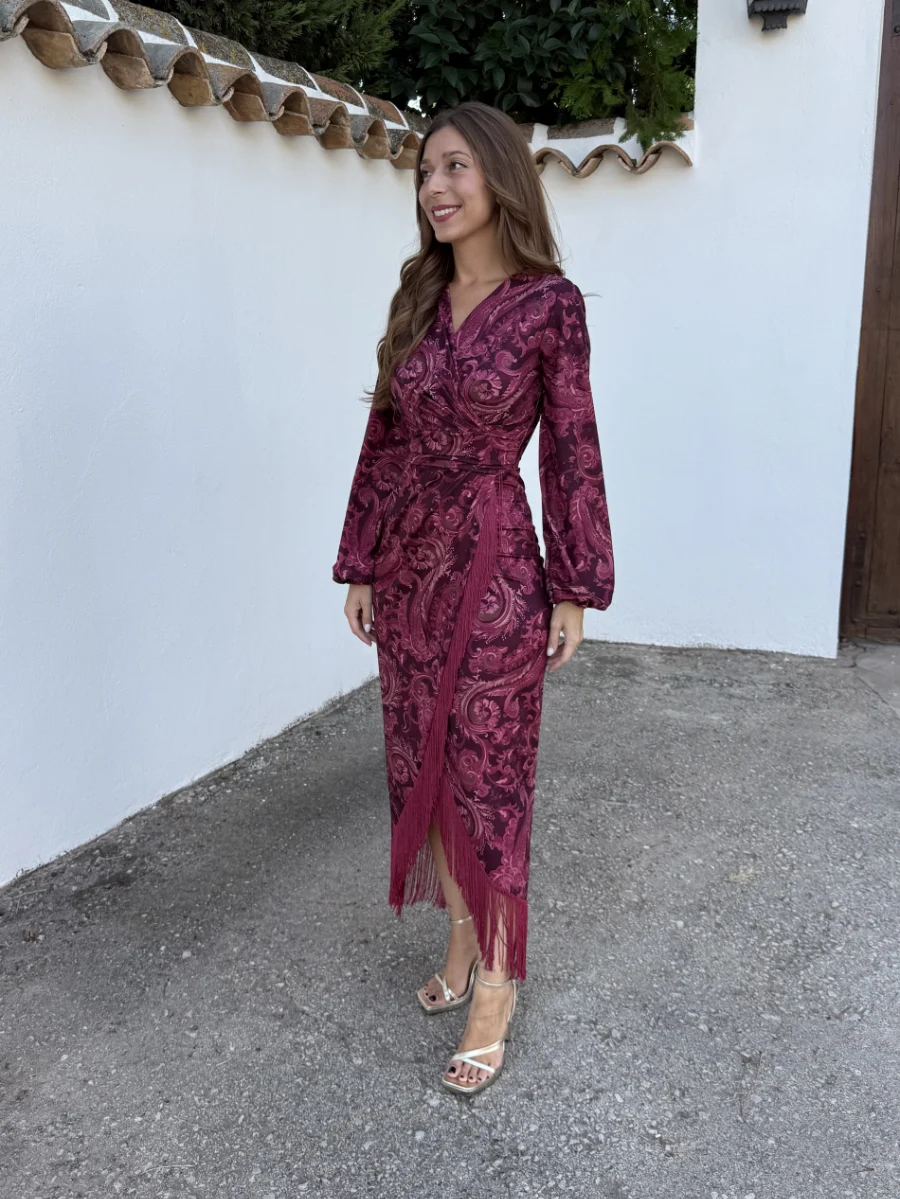 Vestido Flecos Rosado - Imagen 4
